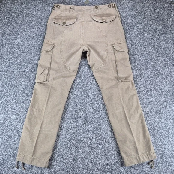 Vintage Polo Ralph Lauren RLPC OG-107 GS Combat Trousers Mens 32x30 Khaki
